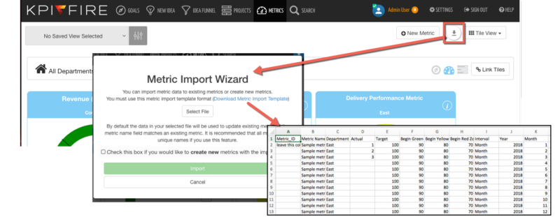 metric import template