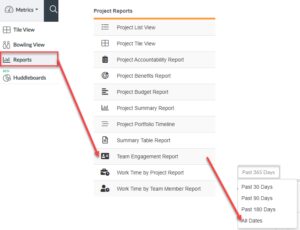 Metric Team Engagement Report Filter all dates
