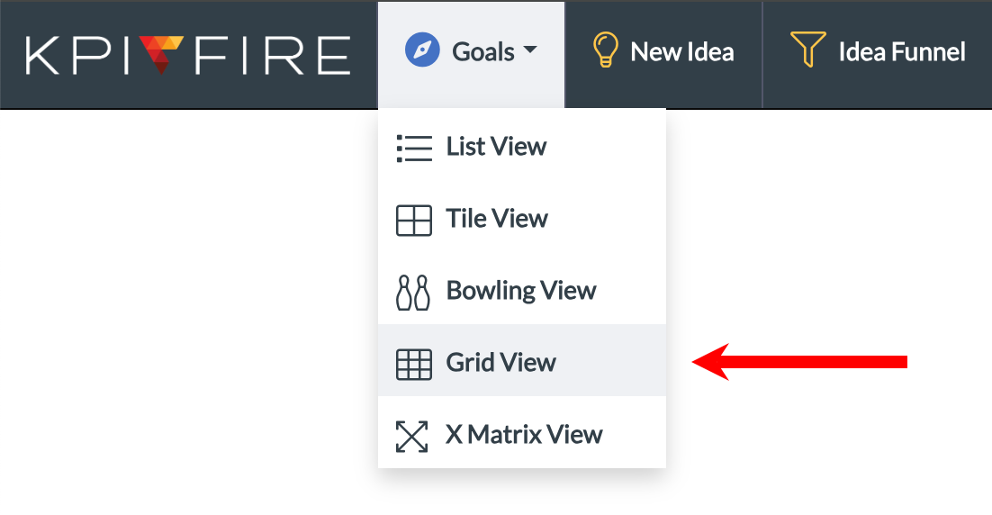 Primary navigation Under Goals