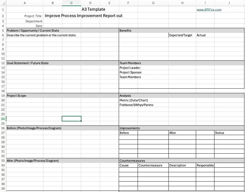 Free Project Excel Project Charter